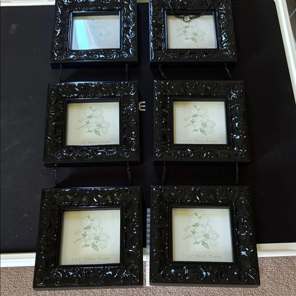 Black Decorative Hanging Photo Frame Set - Home Accents